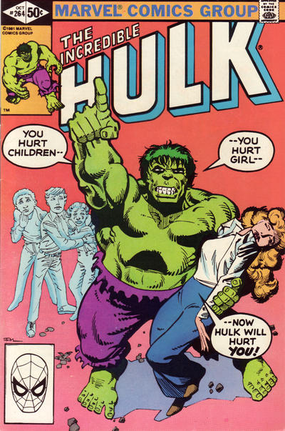 Cover for The Incredible Hulk (Marvel, 1968 series) #264 [Direct]