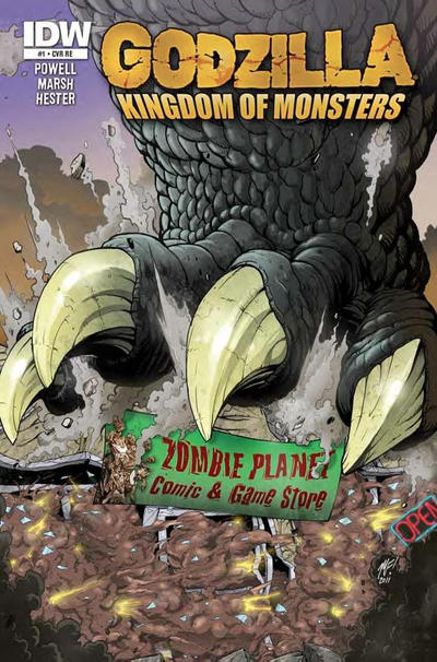 Cover for Godzilla: Kingdom of Monsters (IDW, 2011 series) #1 [Zombie Planet Cover]
