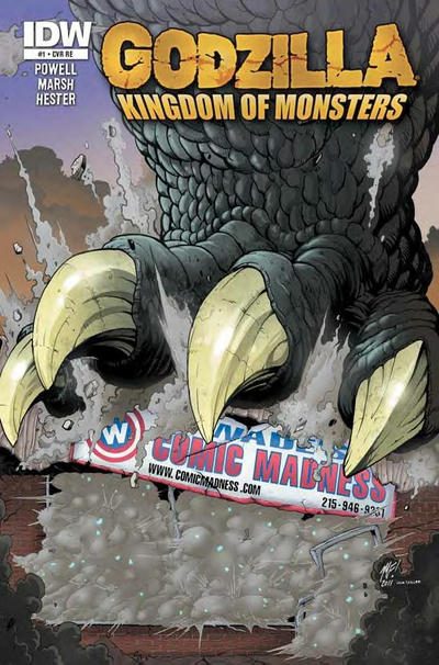 Cover for Godzilla: Kingdom of Monsters (IDW, 2011 series) #1 [Wade's Comic Madness Cover]