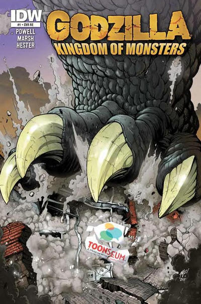 Cover for Godzilla: Kingdom of Monsters (IDW, 2011 series) #1 [The Toonseum Cover]
