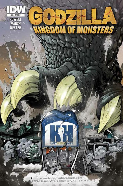 Cover for Godzilla: Kingdom of Monsters (IDW, 2011 series) #1 [Happy Harbor Comics Cover]