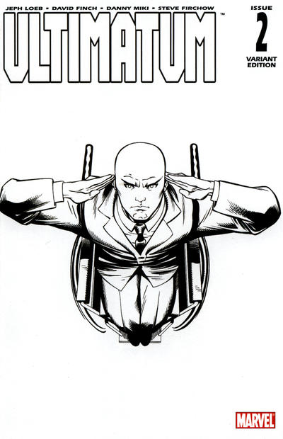Cover for Ultimatum (Marvel, 2009 series) #2 [Variant Edition - Black and White]