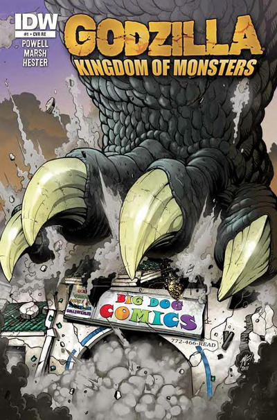 Cover for Godzilla: Kingdom of Monsters (IDW, 2011 series) #1 [Big Dog Comics Cover]