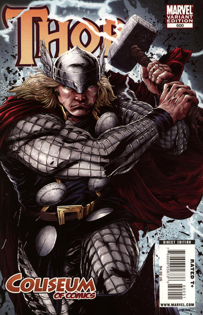 Cover for Thor (Marvel, 2007 series) #600 [Coliseum of Comics Variant]