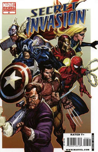 Cover for Secret Invasion (Marvel, 2008 series) #8 [Variant Edition - Leinil Francis Yu Cover]