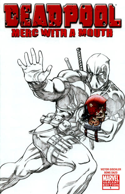 Cover for Deadpool: Merc with a Mouth (Marvel, 2009 series) #1 [McGuinness Sketch Cover]