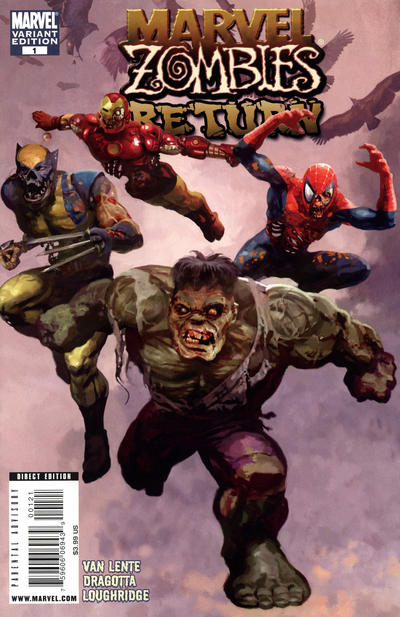 Cover for Marvel Zombies Return (Marvel, 2009 series) #1 [Incentive Arthur Suydam Variant]