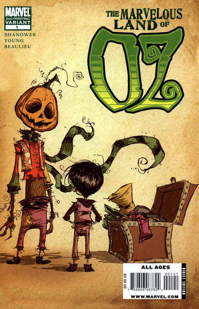 Cover for The Marvelous Land of Oz (Marvel, 2010 series) #1 [Second Printing]