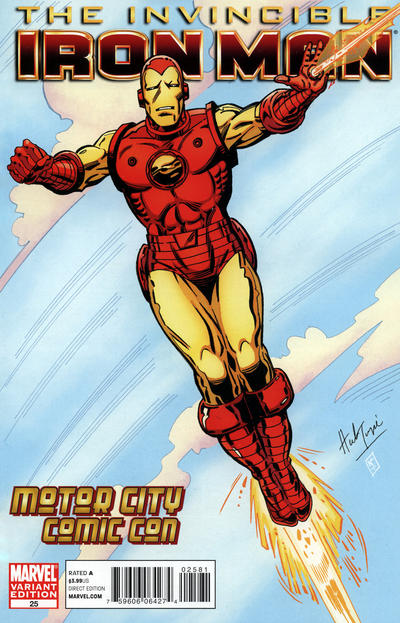 Cover for Invincible Iron Man (Marvel, 2008 series) #25 [Motor City Comic Con Variant Edition]