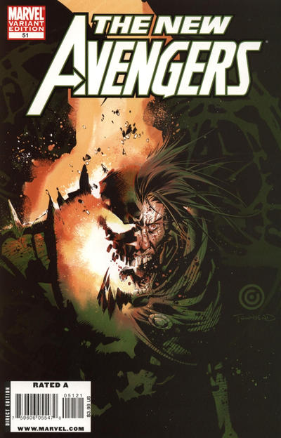 Cover for New Avengers (Marvel, 2005 series) #51 [Chris Bachalo Variant Cover]