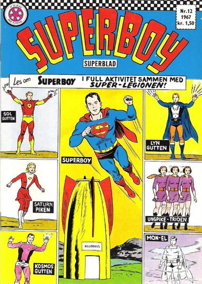 Cover for Superboy (Serieforlaget / Se-Bladene / Stabenfeldt, 1967 series) #12/1967