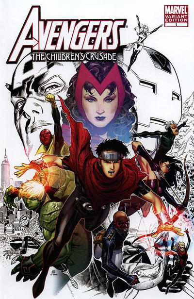 Cover for Avengers: The Children's Crusade (Marvel, 2010 series) #1 [Limited Partial Sketch Variant]