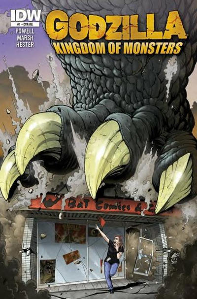 Cover for Godzilla: Kingdom of Monsters (IDW, 2011 series) #1 [Second Printing: Bat Comics Cover]
