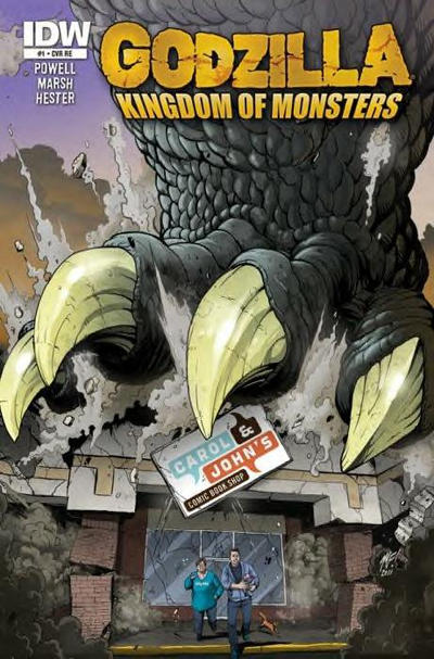 Cover for Godzilla: Kingdom of Monsters (IDW, 2011 series) #1 [Second Printing: Carol & John's Comic Book Shop Cover]