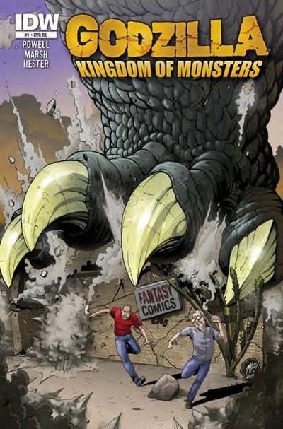 Cover for Godzilla: Kingdom of Monsters (IDW, 2011 series) #1 [Second Printing: Fantasy Comics Cover]
