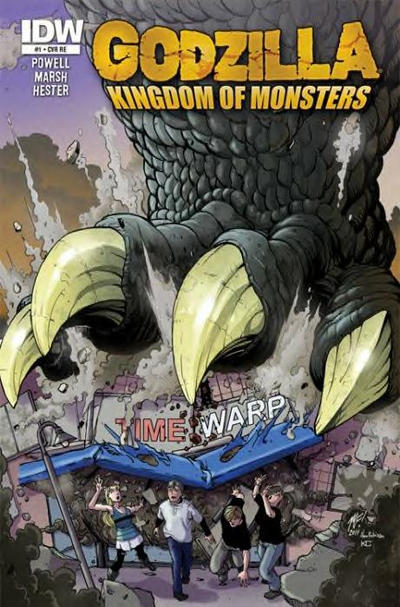Cover for Godzilla: Kingdom of Monsters (IDW, 2011 series) #1 [Second Printing: Time Warp Cover]