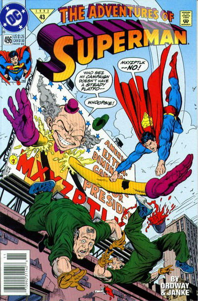 Cover for Adventures of Superman (DC, 1987 series) #496 [Newsstand]