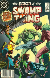 Cover for The Saga of Swamp Thing (DC, 1982 series) #24 [Newsstand]