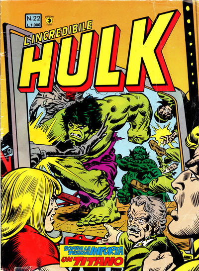 Cover for L'Incredibile Hulk (Editoriale Corno, 1980 series) #22