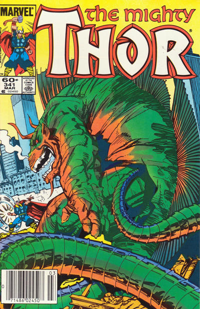 Cover for Thor (Marvel, 1966 series) #341 [Newsstand]