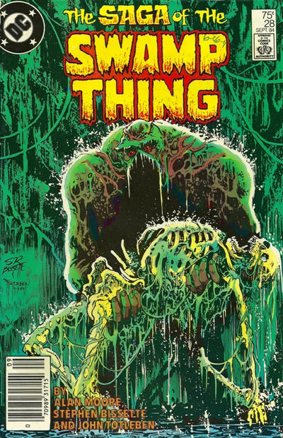 Cover for The Saga of Swamp Thing (DC, 1982 series) #28 [Newsstand]
