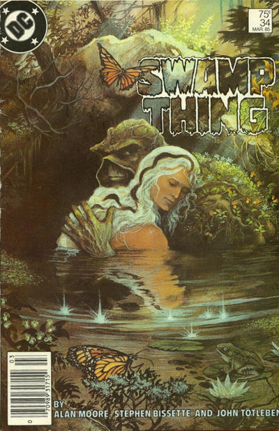 Cover for The Saga of Swamp Thing (DC, 1982 series) #34 [Newsstand]
