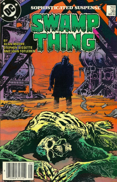 Cover for The Saga of Swamp Thing (DC, 1982 series) #36 [Newsstand]