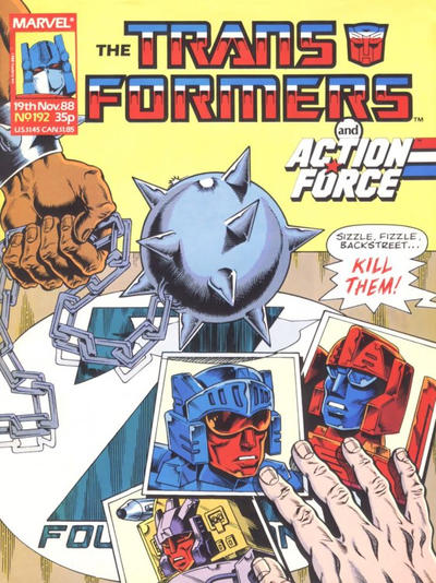 Cover for The Transformers (Marvel UK, 1984 series) #192