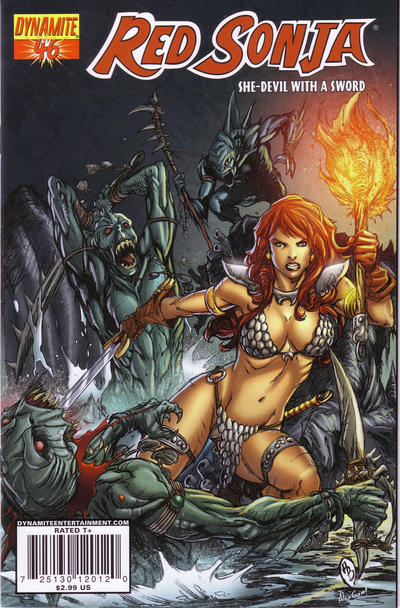 Cover for Red Sonja (Dynamite Entertainment, 2005 series) #46 [Cover C by Adriano Batista]