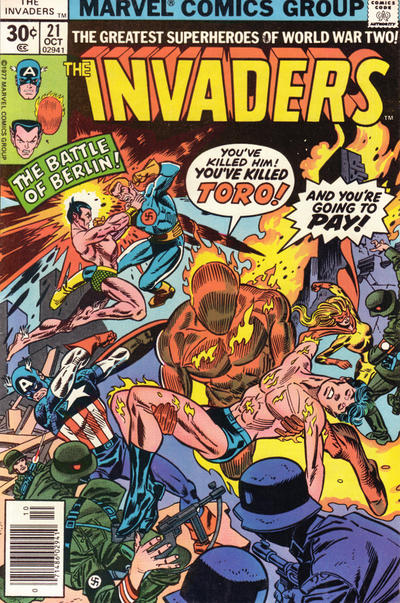 Cover for The Invaders (Marvel, 1975 series) #21 [30¢]