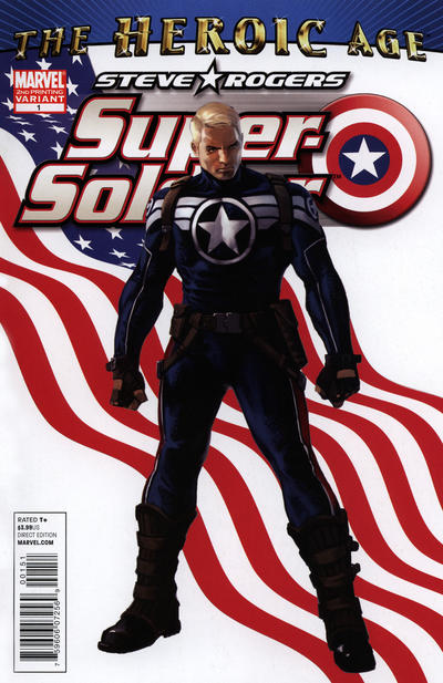 Cover for Steve Rogers: Super-Soldier (Marvel, 2010 series) #1 [Second Printing]