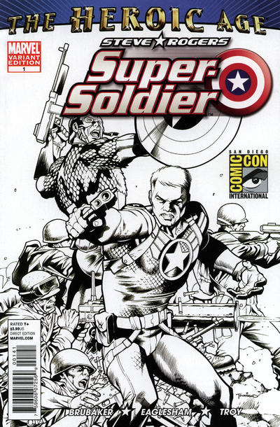 Cover for Steve Rogers: Super-Soldier (Marvel, 2010 series) #1 [San Diego Comic Con International Variant Edition]