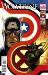Cover for Wolverine (Marvel, 2010 series) #7 [Captain America Variant]