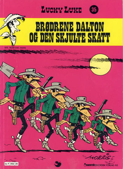 Cover for Lucky Luke (Semic, 1977 series) #35 - Brødrene Dalton og Den skjulte skatt [1. opplag]