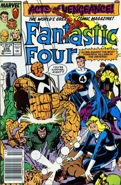 Cover for Fantastic Four (Marvel, 1961 series) #335 [Newsstand]