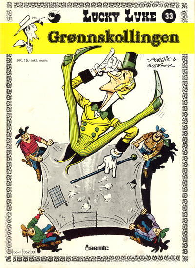 Cover for Lucky Luke (Semic, 1977 series) #33 - Grønnskollingen [1. opplag]