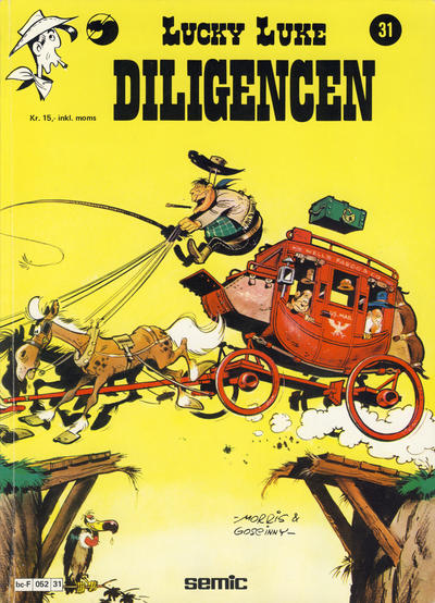 Cover for Lucky Luke (Semic, 1977 series) #31 - Diligencen [1. opplag]