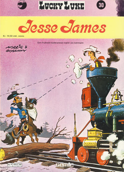 Cover for Lucky Luke (Semic, 1977 series) #30 - Jesse James [1. opplag]