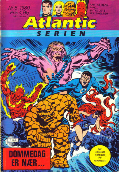 Cover for Atlantic-serien [Fantastiske Fire] (Atlantic Forlag, 1978 series) #8/1980