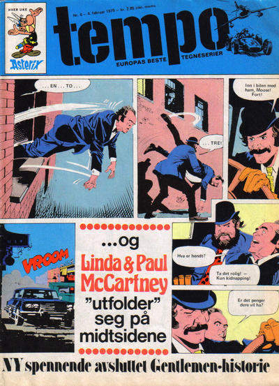 Cover for Tempo (Hjemmet / Egmont, 1966 series) #6/1975