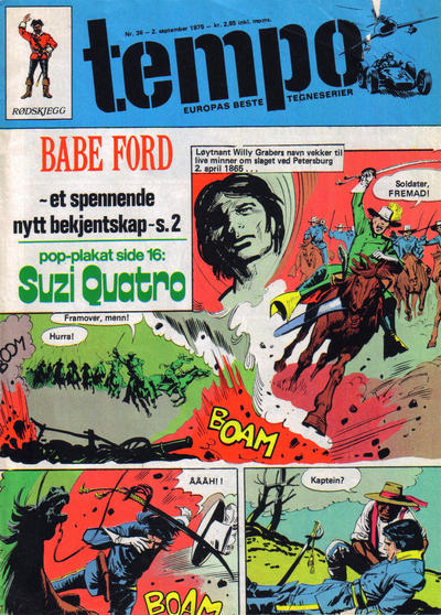 Cover for Tempo (Hjemmet / Egmont, 1966 series) #36/1975