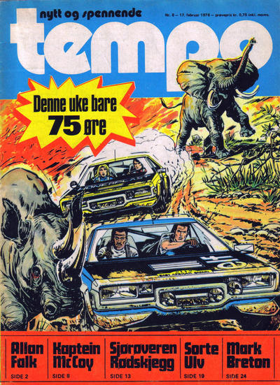 Cover for Tempo (Hjemmet / Egmont, 1966 series) #8/1976