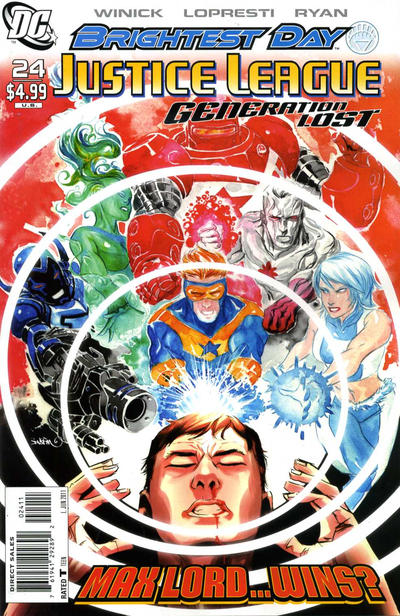 Cover for Justice League: Generation Lost (DC, 2010 series) #24 [Dustin Nguyen Cover]