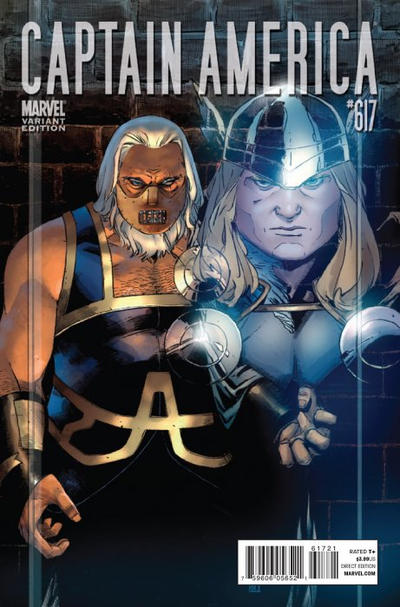 Cover for Captain America (Marvel, 2005 series) #617 [Thor Goes Hollywood]