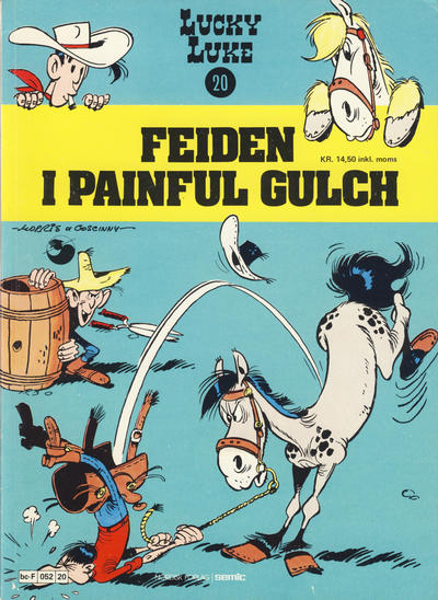 Cover for Lucky Luke (Semic, 1977 series) #20 - Feiden i Painful Gulch [1. opplag]