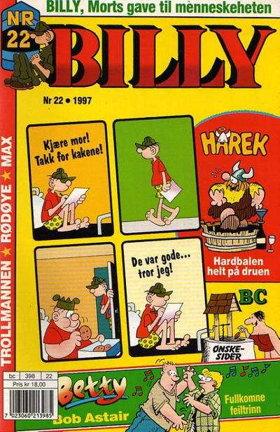 Cover for Billy (Semic, 1977 series) #22/1997
