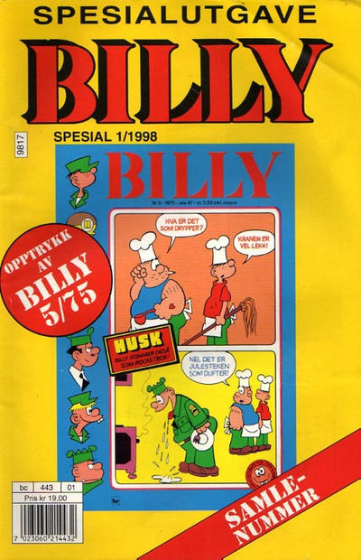 Cover for Billy Spesial (Hjemmet / Egmont, 1998 series) #1/1998