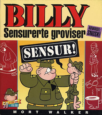 Cover for Billy Sensurerte groviser [bilag til Vi Menn] (Hjemmet / Egmont, 2000 series) #[2000]