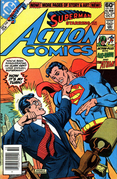 Cover for Action Comics (DC, 1938 series) #524 [Newsstand]