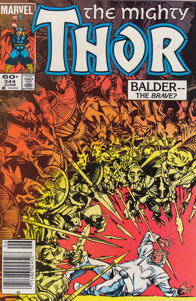 Cover for Thor (Marvel, 1966 series) #344 [Newsstand]